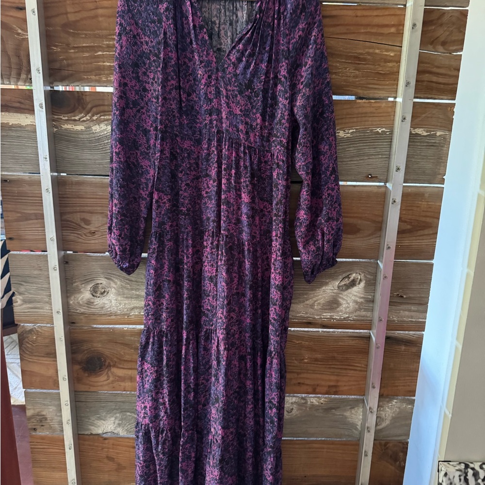 Elegant Purple and Black Women's Dress